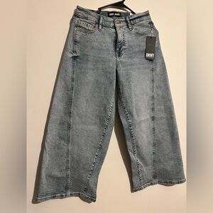 DKNY Women's Wide-Leg Blue Jeans